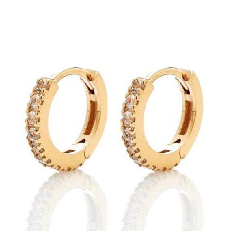 Silk & Steel Petite Eternity Hoops image number 0